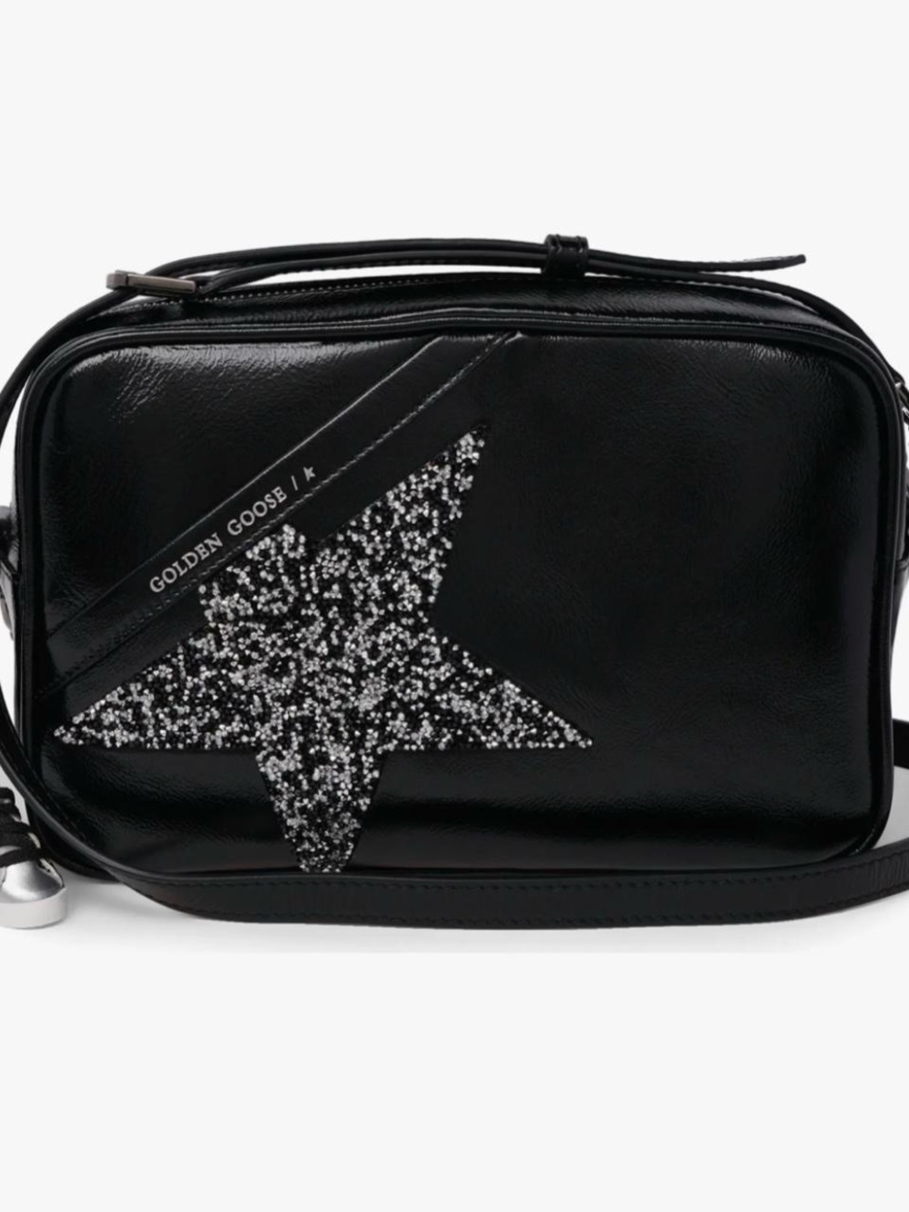 Golden Goose Black Leather Shoulder Bag with Embellished Star - Picture 6 of 8